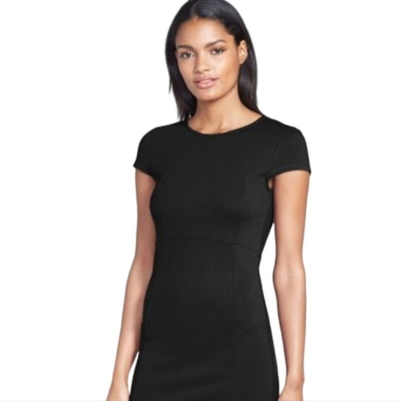 Felicity & Coco NWT Seamed Pencil Dress Black Exposed Gold Zip Size XL - Picture 5 of 10